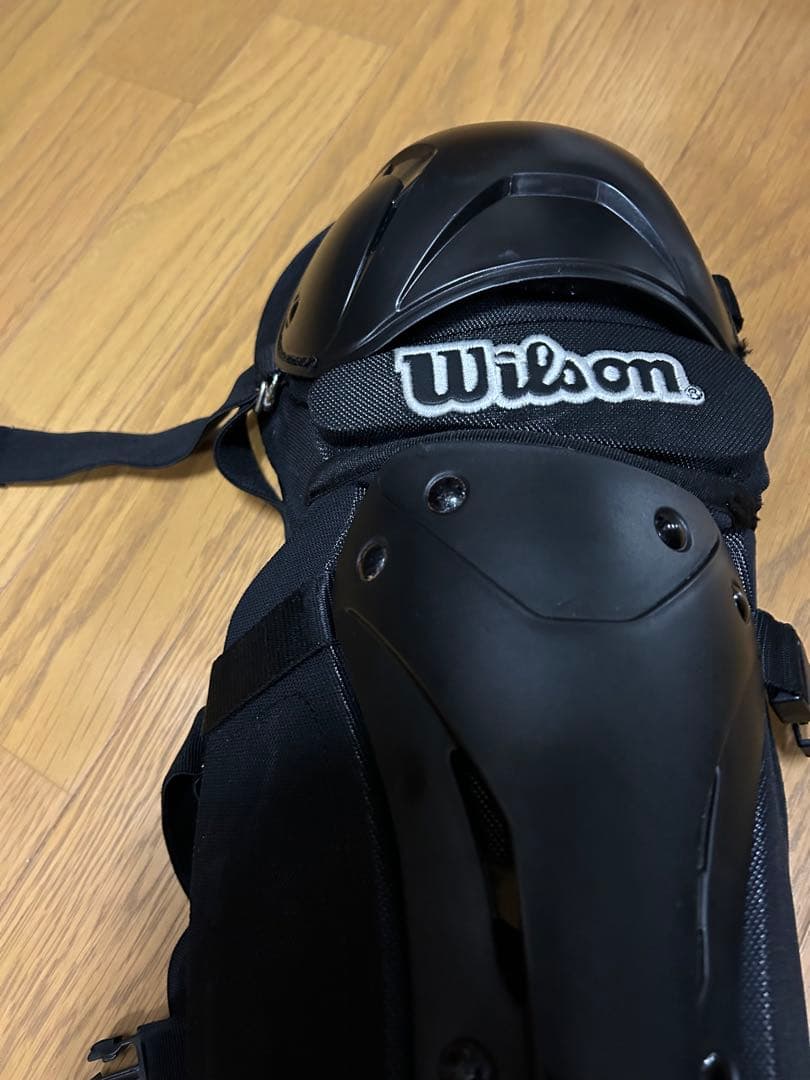 【中古】Wilson 硬式用　球審レガース（フットガード ブラック）