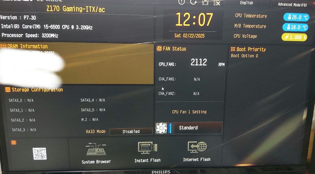 Z170 Gaming-ITX/ac　core-i5 6500 セット