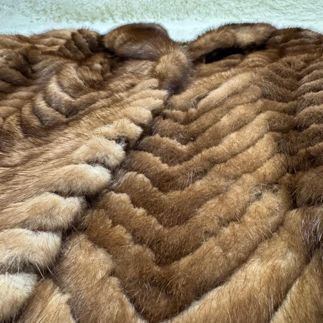 極美品✨SAGAMINK サガミンク 金タグ ファーコート ブラウン 11号 L