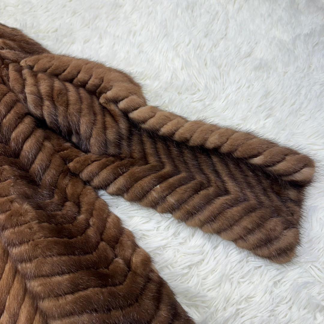 極美品✨SAGAMINK サガミンク 金タグ ファーコート ブラウン 11号 L