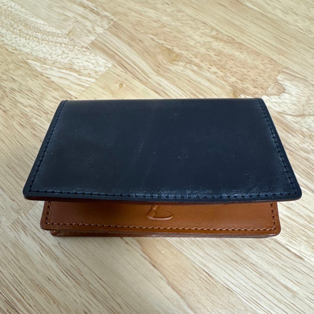 土屋鞄製造所 ブライドル 名刺入れ ネイビー