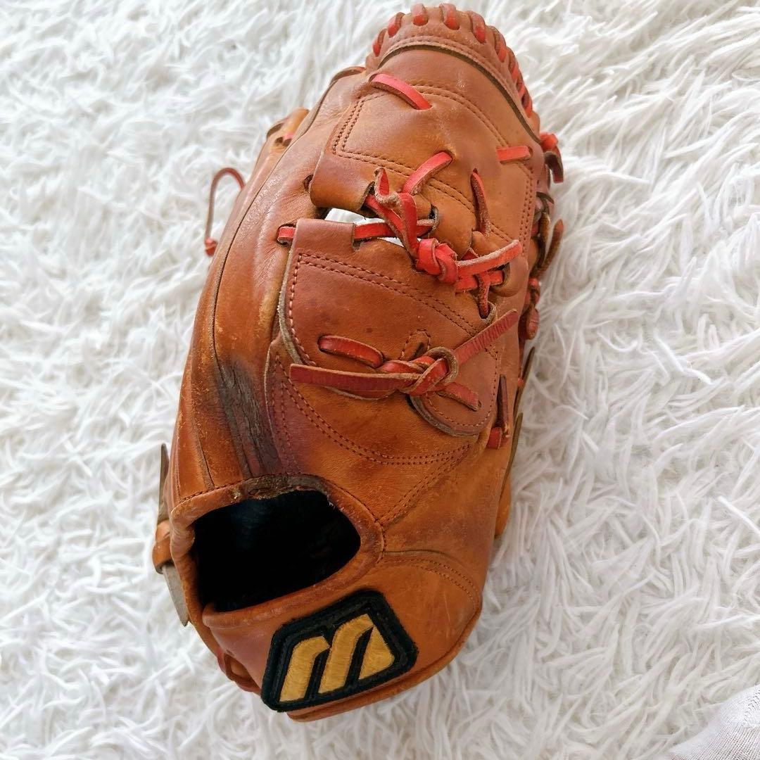 日本製　ミズノプロ　グローブ　ロゴ　ブラウン