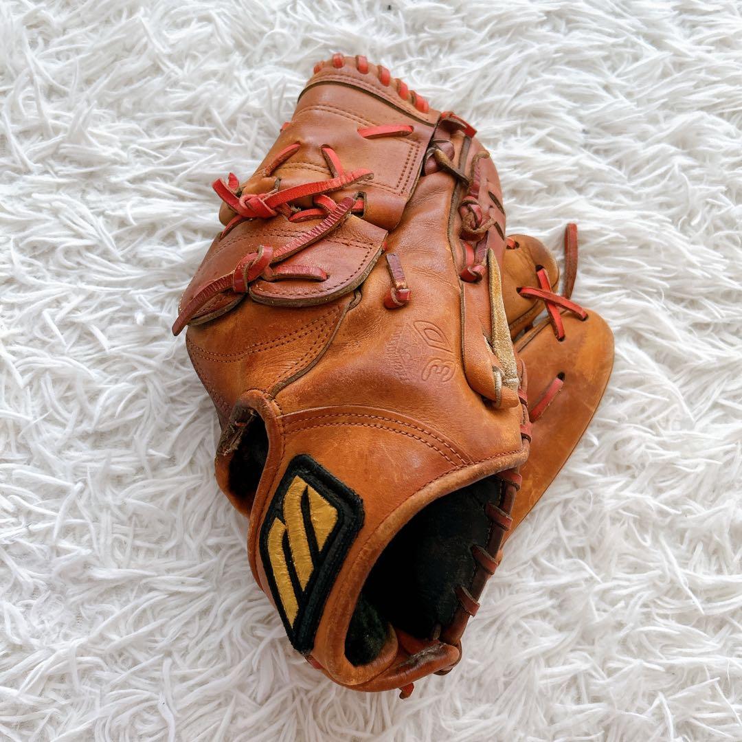 日本製　ミズノプロ　グローブ　ロゴ　ブラウン