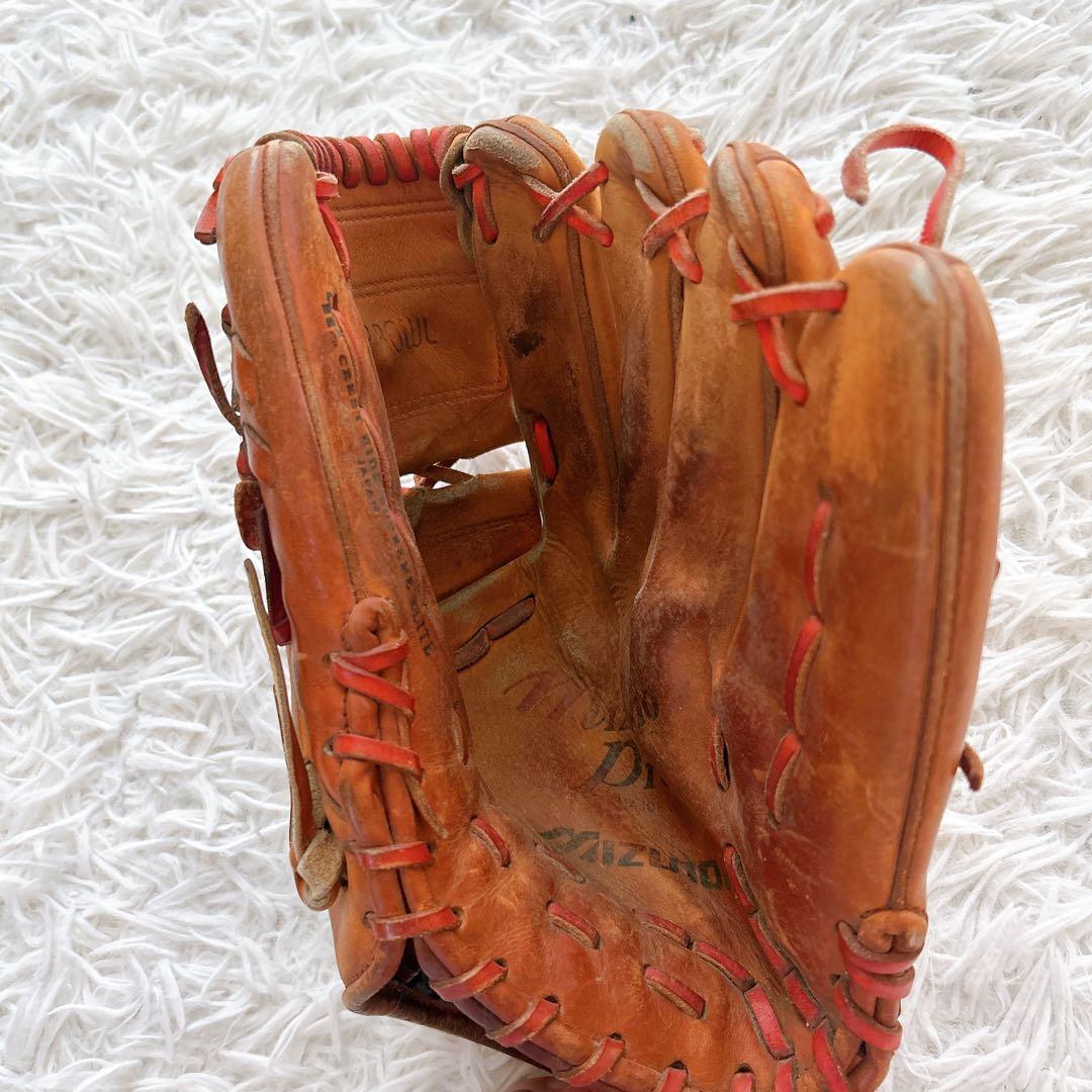 日本製　ミズノプロ　グローブ　ロゴ　ブラウン