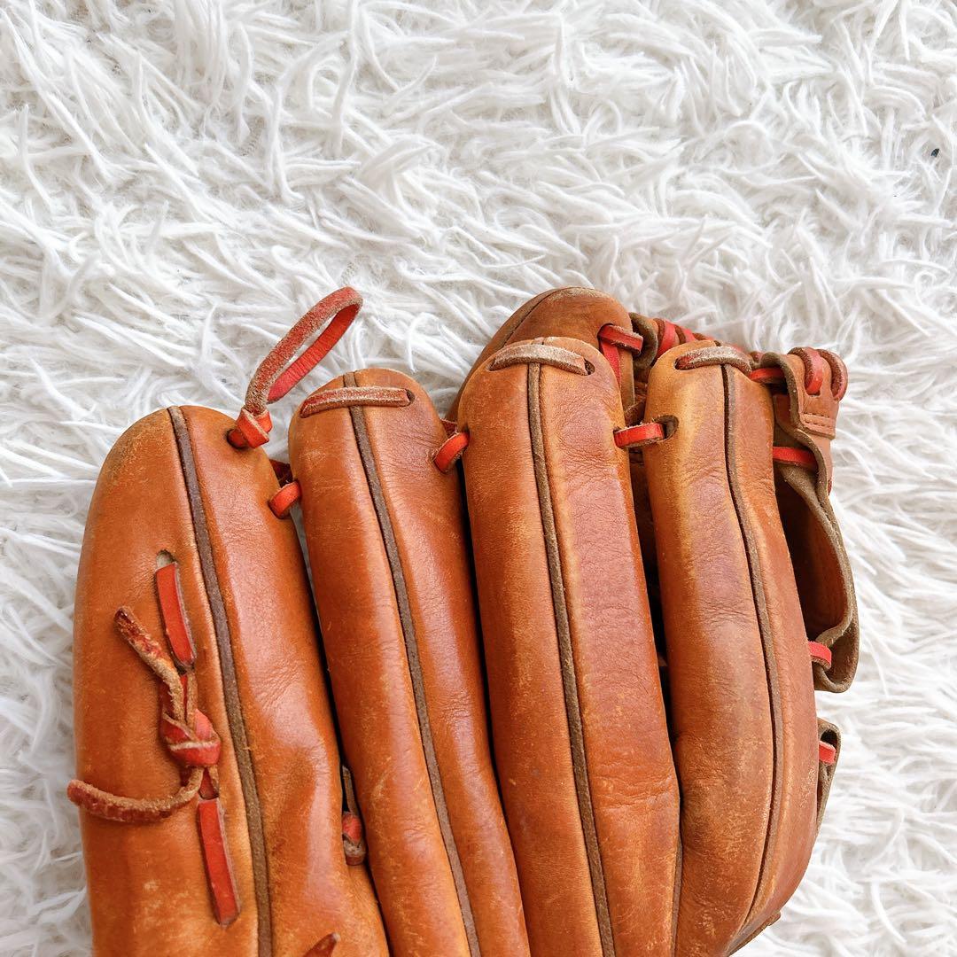 日本製　ミズノプロ　グローブ　ロゴ　ブラウン