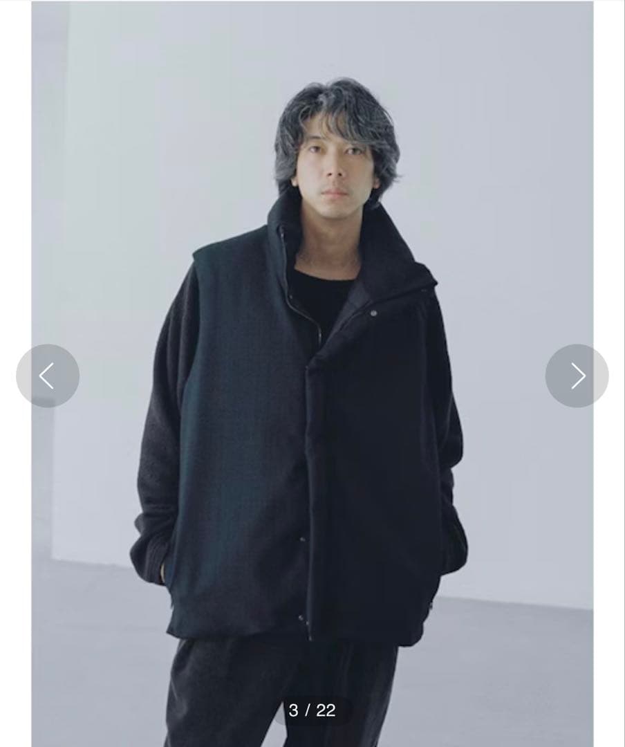 ジャケット・アウター LIDNM WOOL DOBBY PUFFER VEST