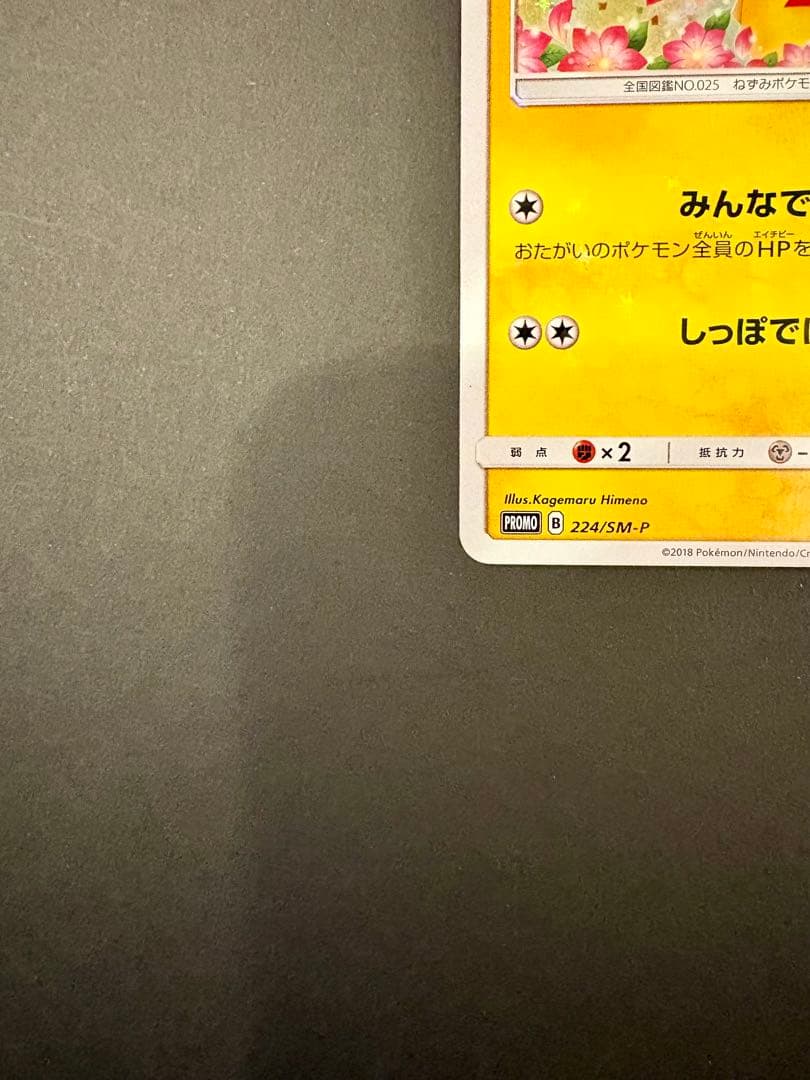 ポケモンカード　ピカチュウ みんなでいわう　プロモ　224/SM-P
