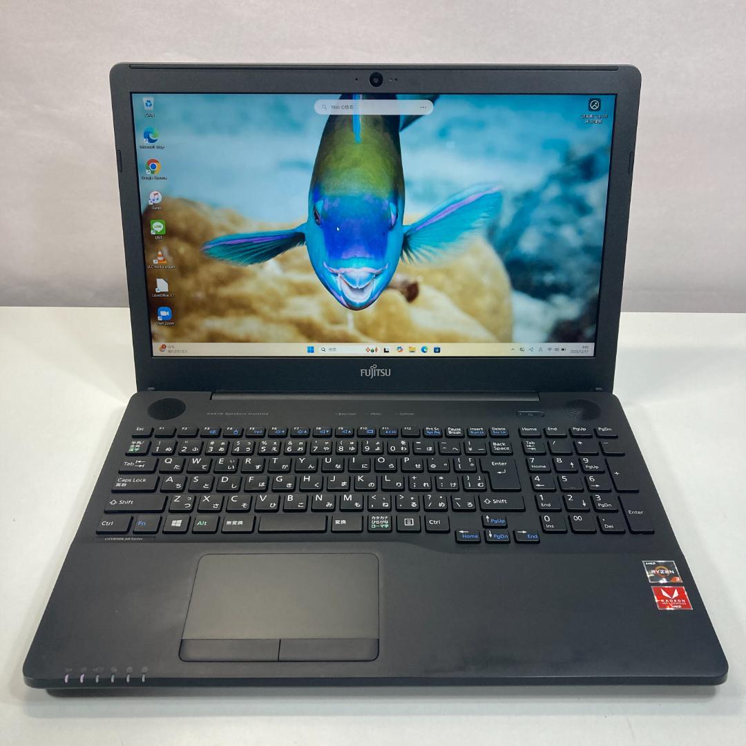 Fujitsu 富士通 ノートパソコン Ryzen3 SSD Windows11