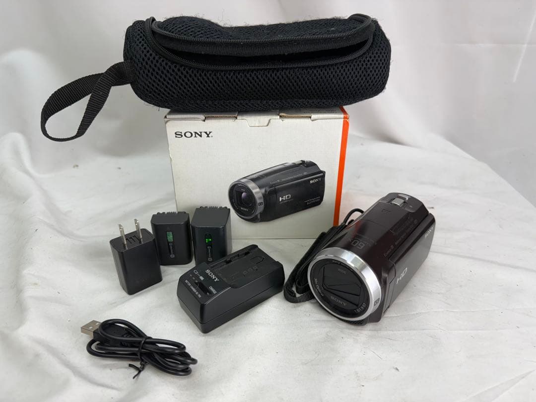 SONY ビデオカメラ HDR-CX675 32GB 内臓 ボルドー ケース付き