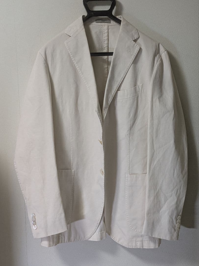 ★ボリオリ COAT メンズテーラードジャケット 50 綿 オフホワイト