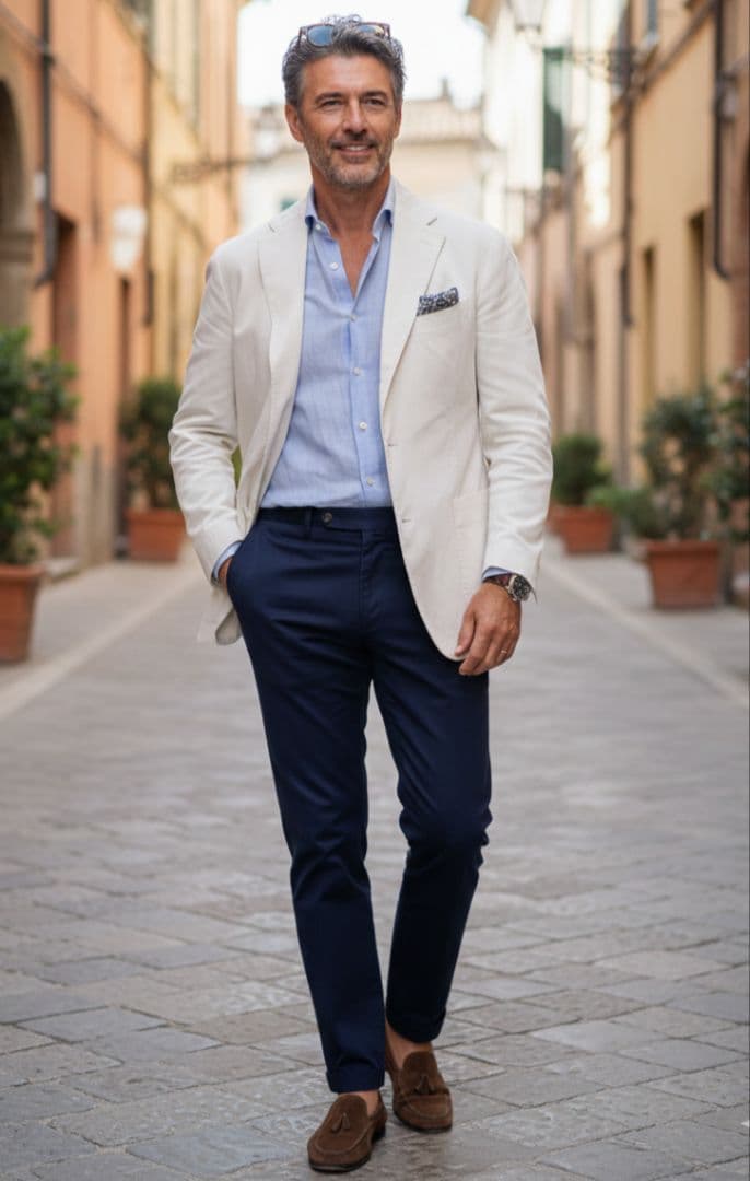 ★ボリオリ COAT メンズテーラードジャケット 50 綿 オフホワイト