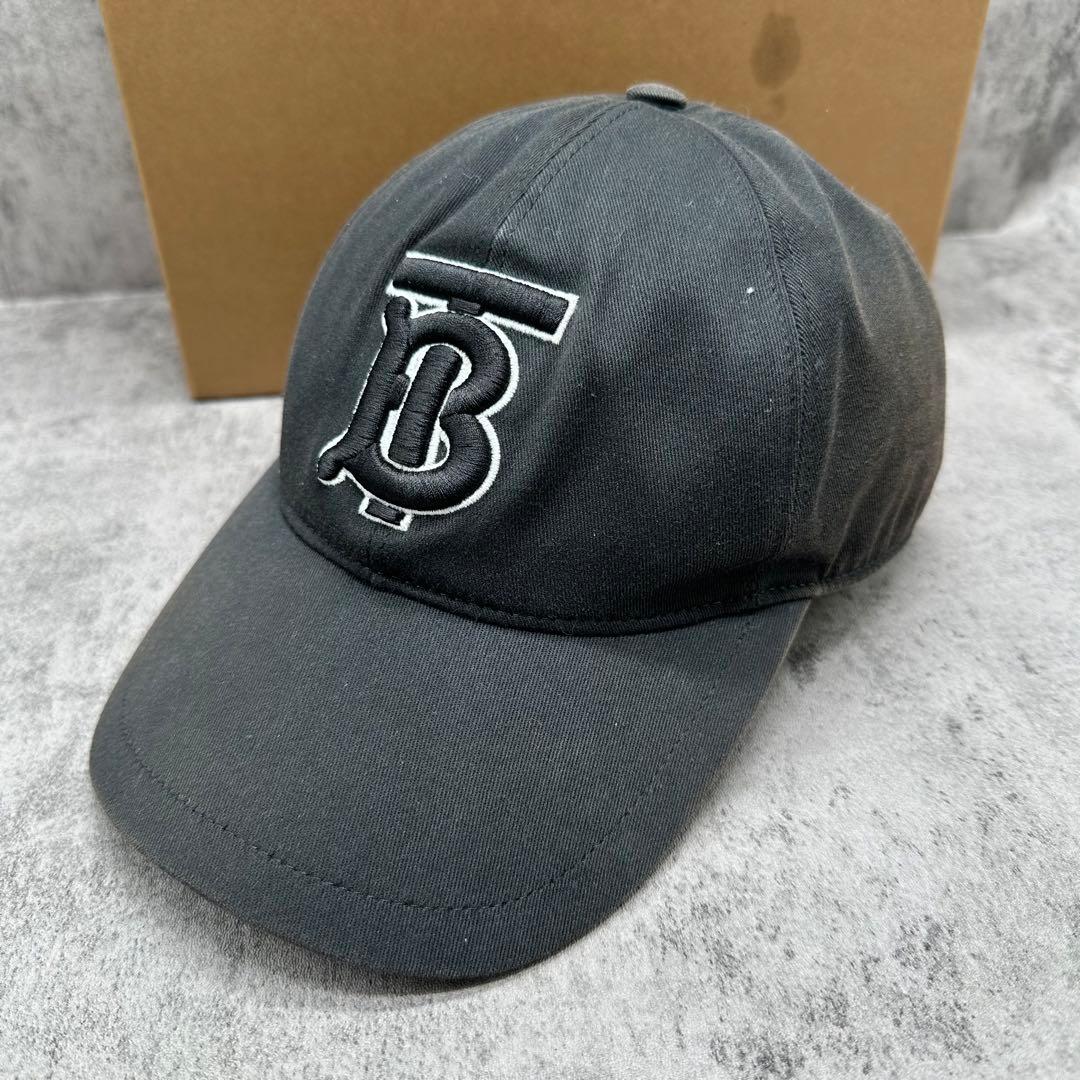 Burberry バーバリー　ベースボールキャップ　TBロゴ　ブラック　帽子