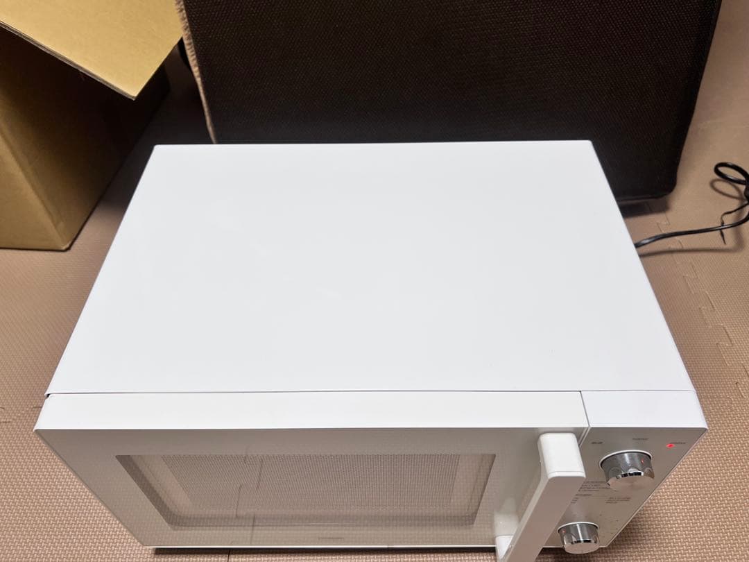 【美品】TWINBIRD 電子レンジ ホワイト フラット＆ダイヤル操作