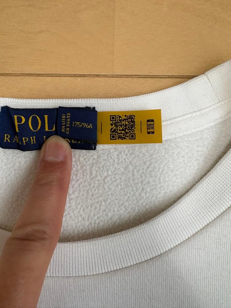 現行 Polo Ralph Lauren ホワイト スウェット