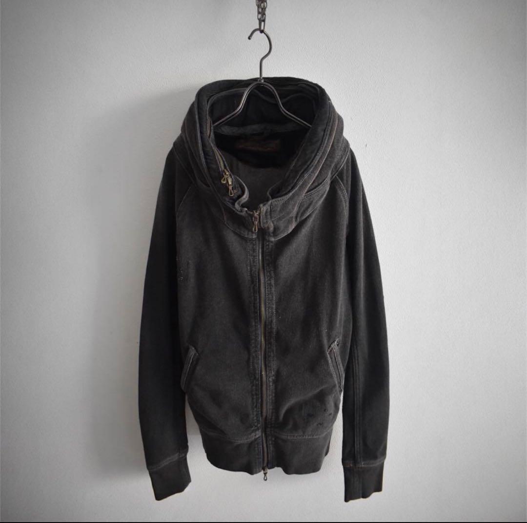 ジャケット・アウター goa bono Damage Denim Black Double Zip