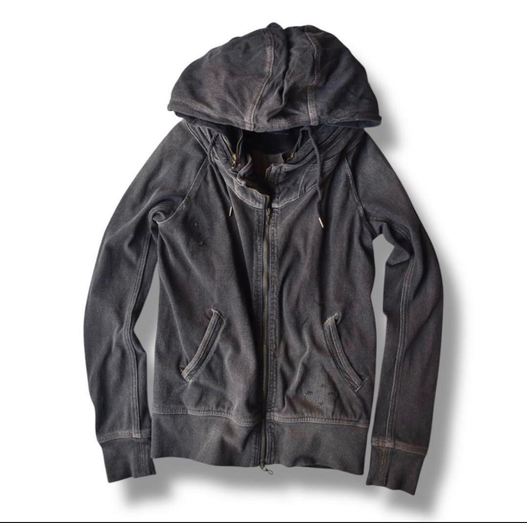 ジャケット・アウター goa bono Damage Denim Black Double Zip