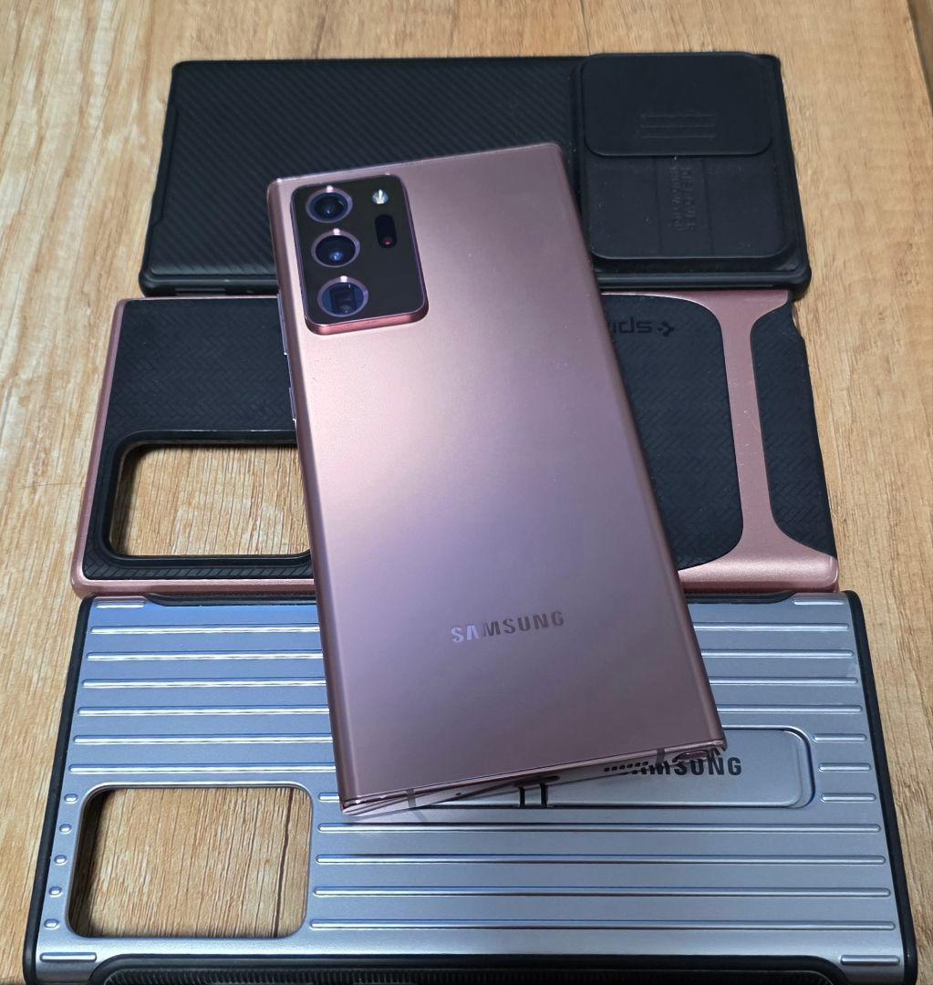 Galaxy Note 20 Ultra ブロンズ ケース付き シャッター音なし