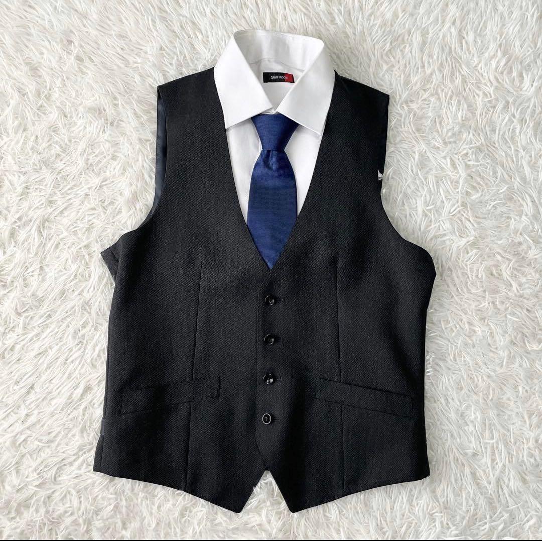 ✨セットアップスーツ 3ピース　チャコールグレー A5 SUIT SELECT