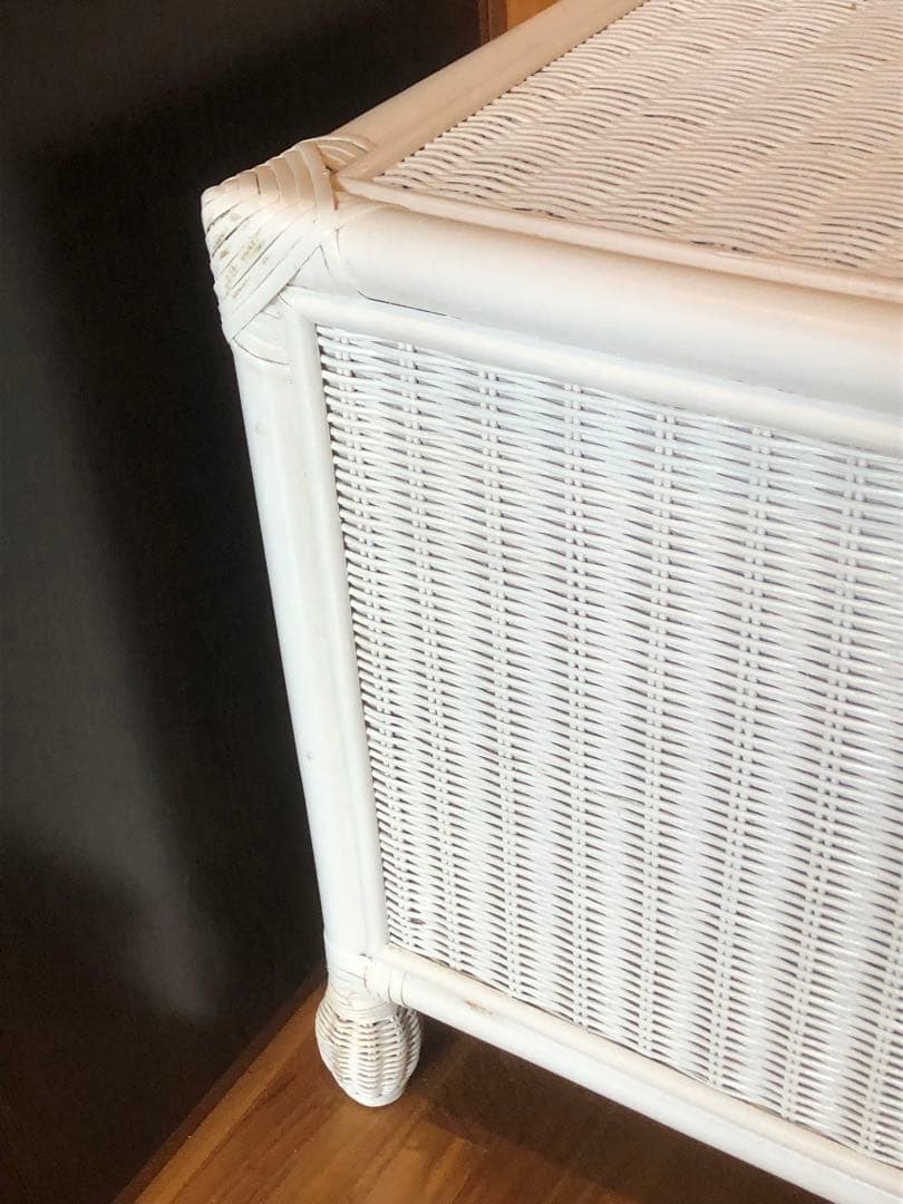 希少♦️高級 ホワイトラタン チェスト♦️フレンチシャビー ♦️他デザインあり♦️送料込