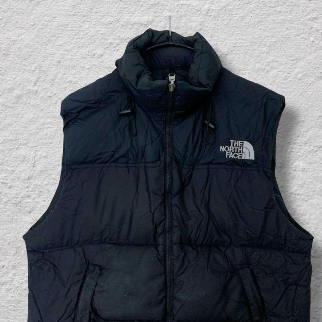 ノースフェイスダウンベストヌプシ700フィルUSA規格90s古着vintage黒