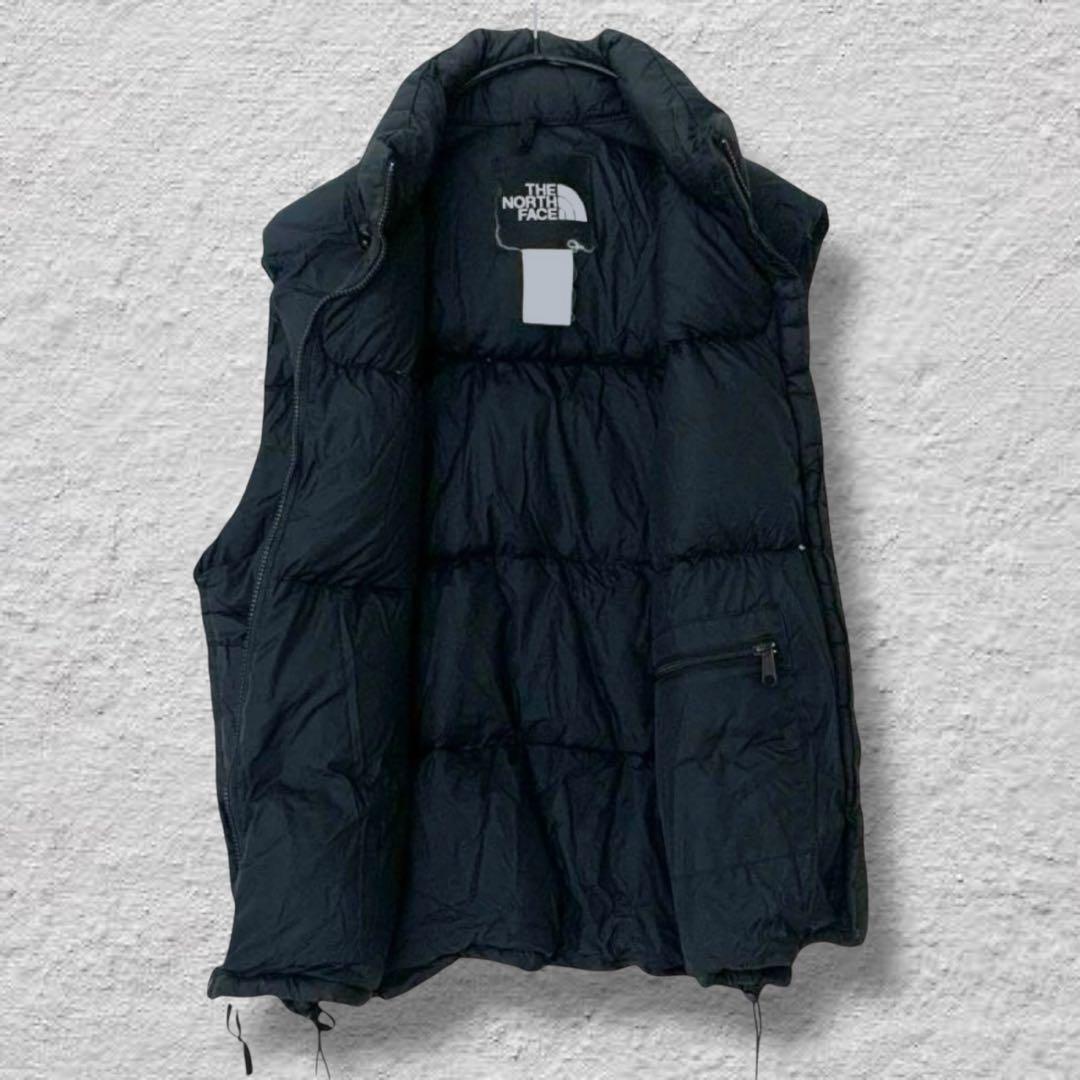 ノースフェイスダウンベストヌプシ700フィルUSA規格90s古着vintage黒