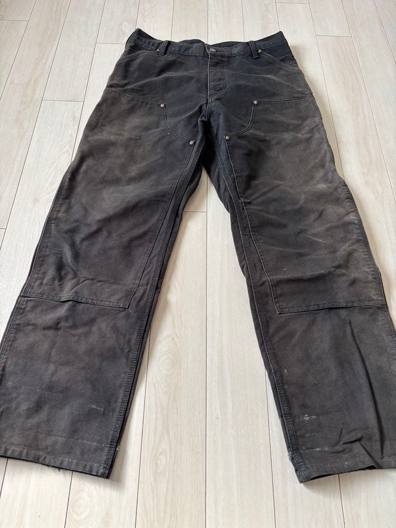 K*i様 【300円スタート】カーハート　ダブルニー　ブラック　フェード　雰囲気