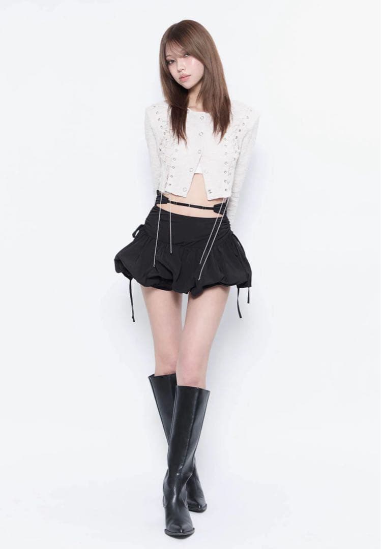 スカート THEREDTHREAD S strap balloon skirt S