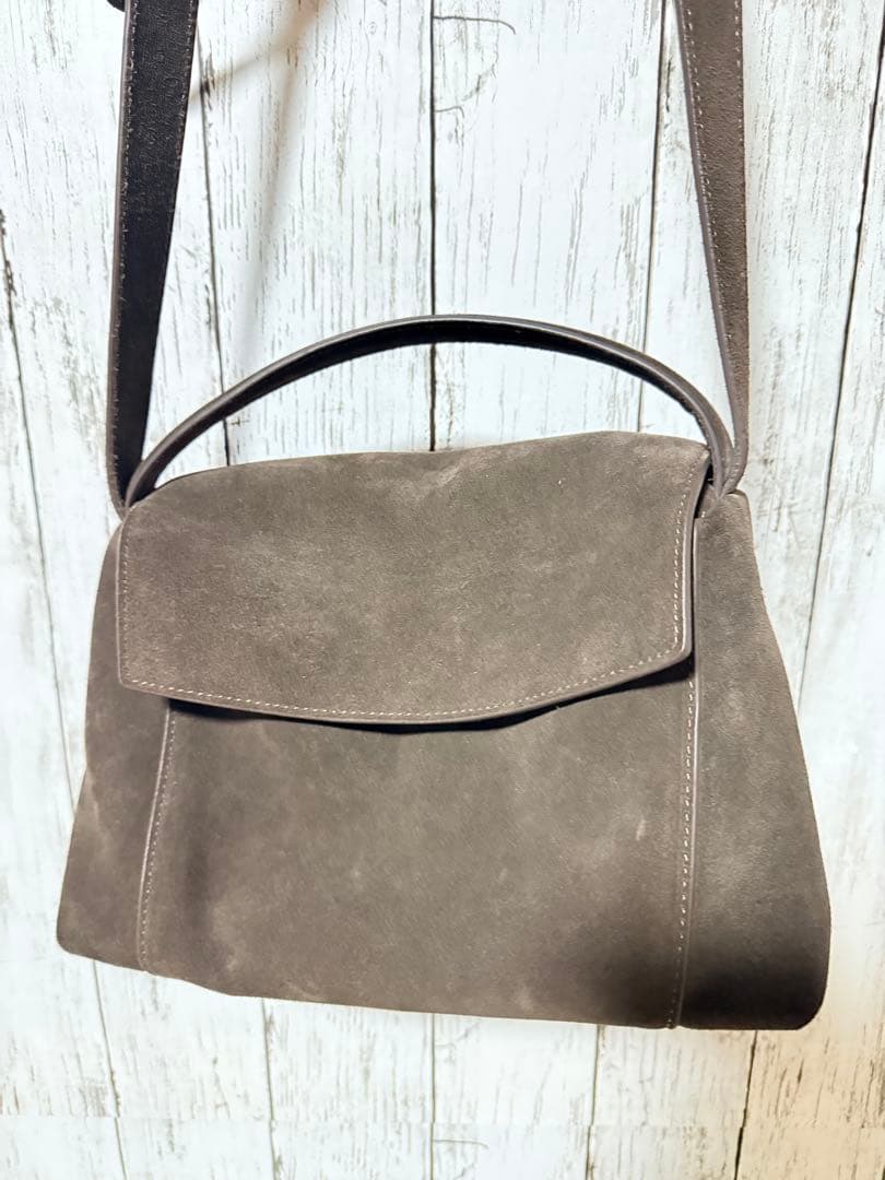 ZARA レザーショルダーバッグ　ブラウン