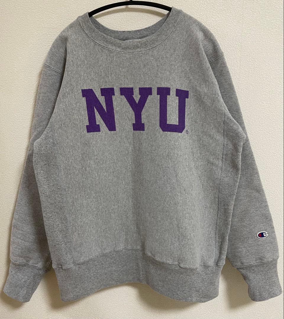 Champion NYU リバースウィーブ 赤タグ USA製 スウェット L