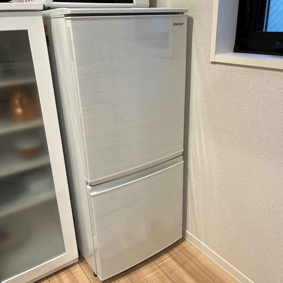 SHARP 2ドア冷蔵庫 ホワイト SJ-D14E-W