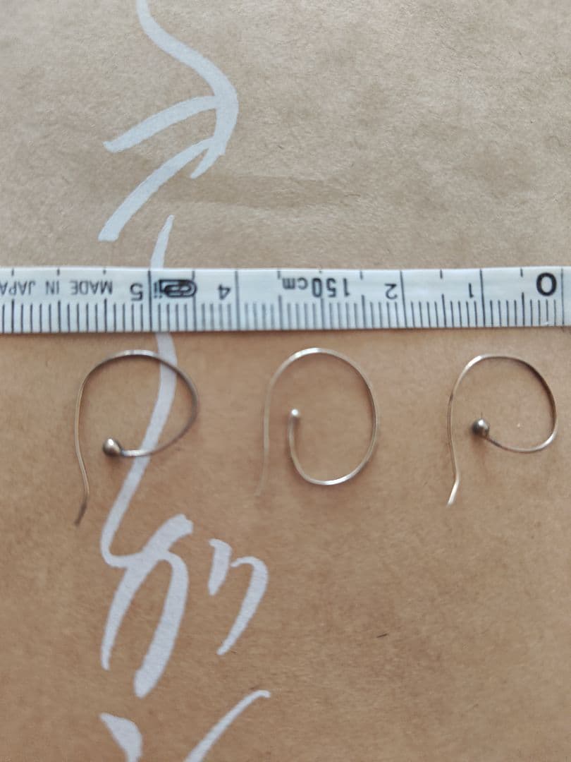 ヨーガンレール 　ホワイトゴールド　ピアス フック　片耳　ババグーリ