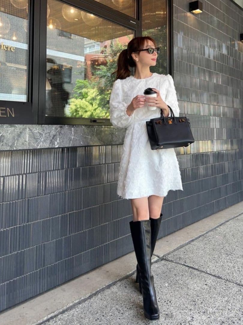 LUDICRUM ボタニカルジャガードドレス 岡部あゆみ