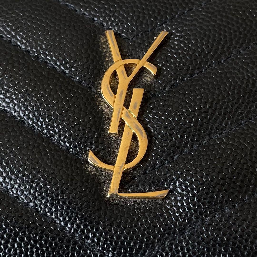 【極美品】サンローラン 名刺入れ カードケース モノグラム 黒 596323