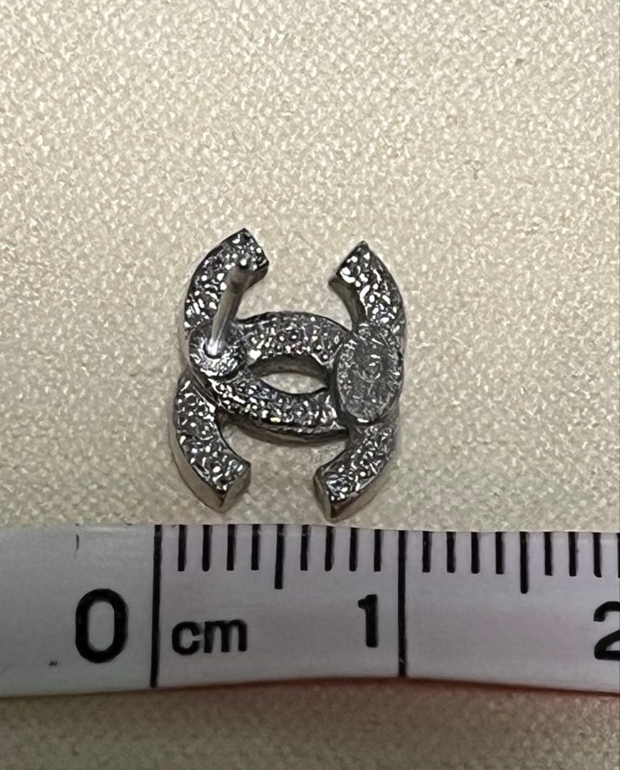 正規品 シャネル ピアス 片耳 ココマーク シルバー F20V ラインストーン