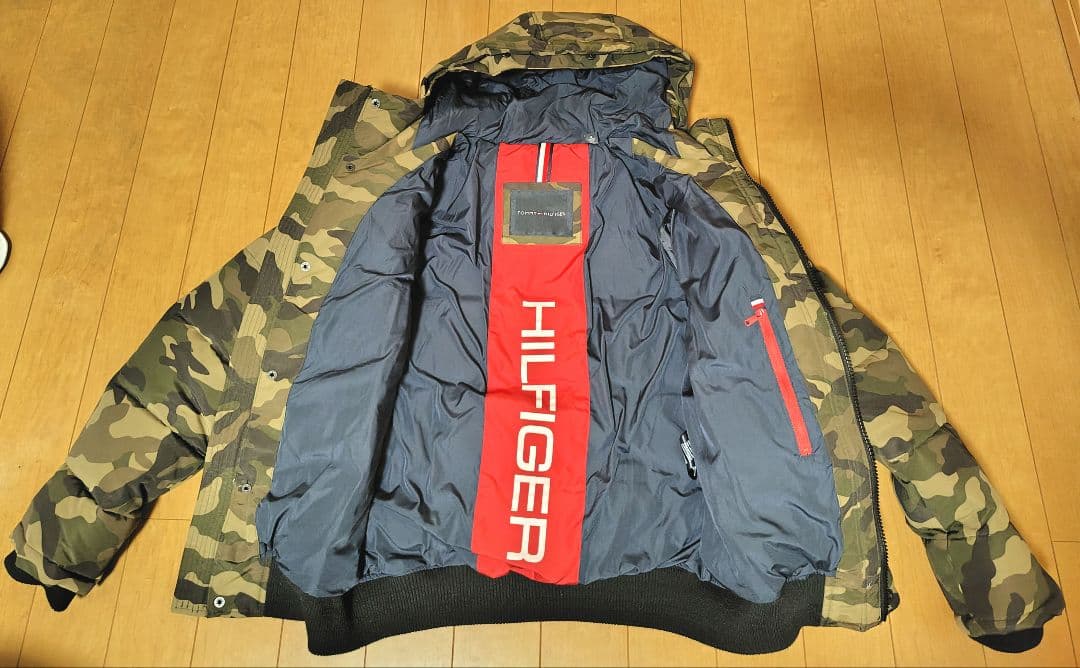 トミーフィルフィガー☆海外製・迷彩ダウンジャケット☆