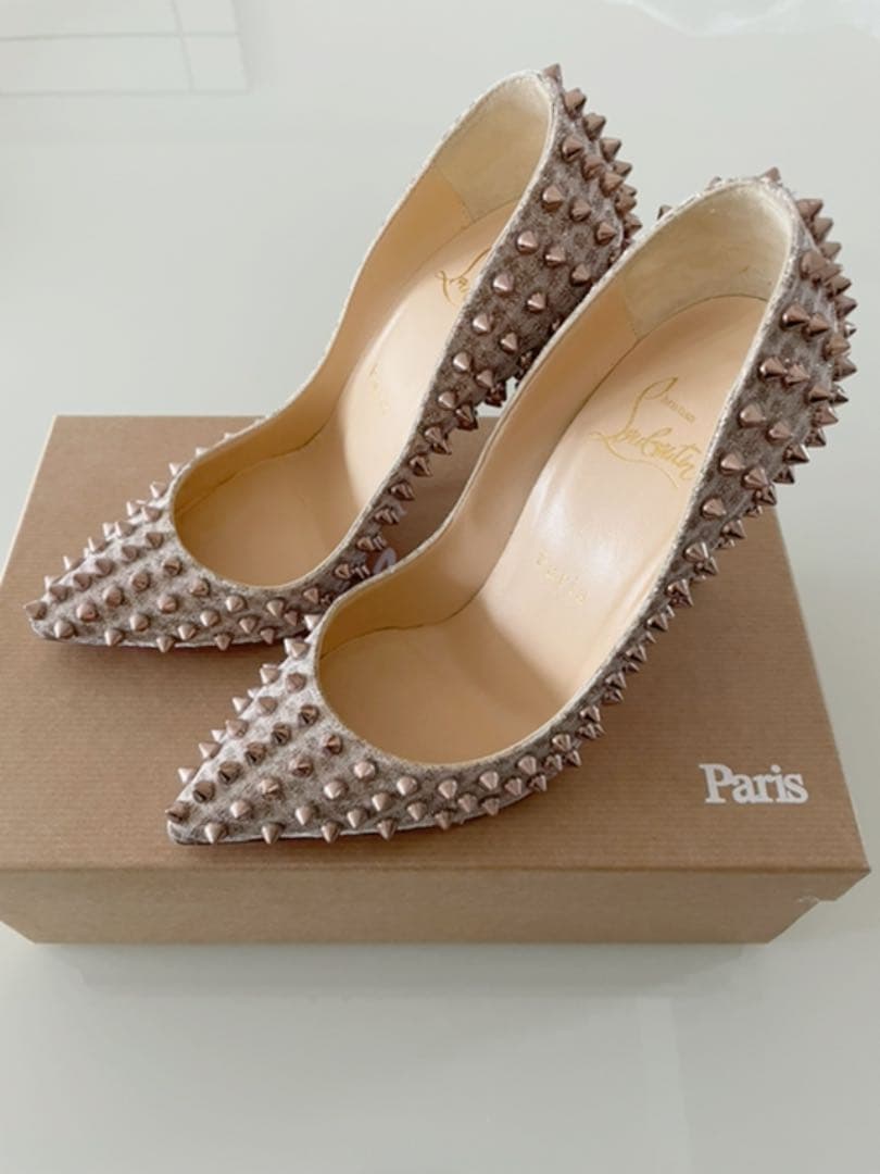 ルブタン⭐︎パンプス スパイク　ゴールド35,5