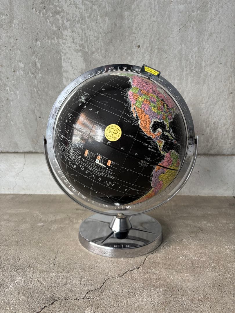 60s 70s 地球儀 黒 ブラックオーシャン REPLOGLE社 ヴィンテージ