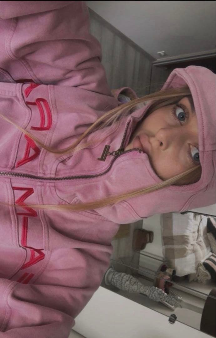 FALMARANピンク フード付きパーカー Lサイズ ユニセックス