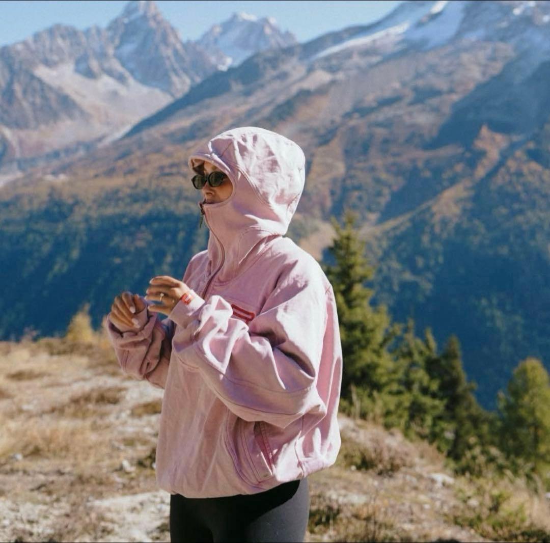 FALMARANピンク フード付きパーカー Lサイズ ユニセックス