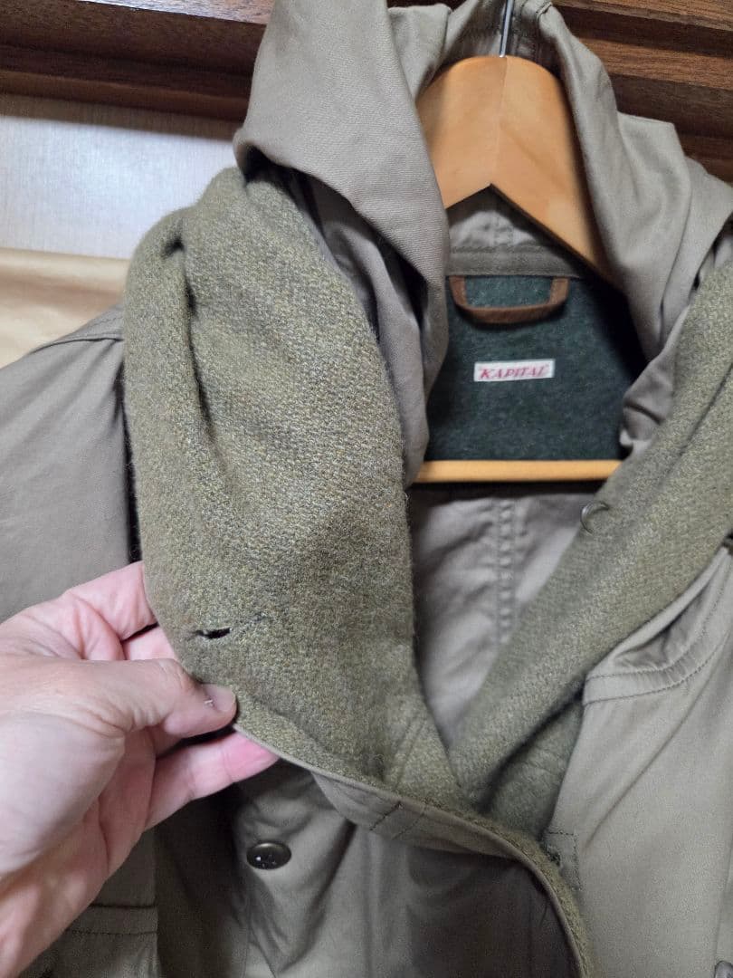 KAPITAL キャピタル　カツラギ起毛　リングコート グリーン　1 S