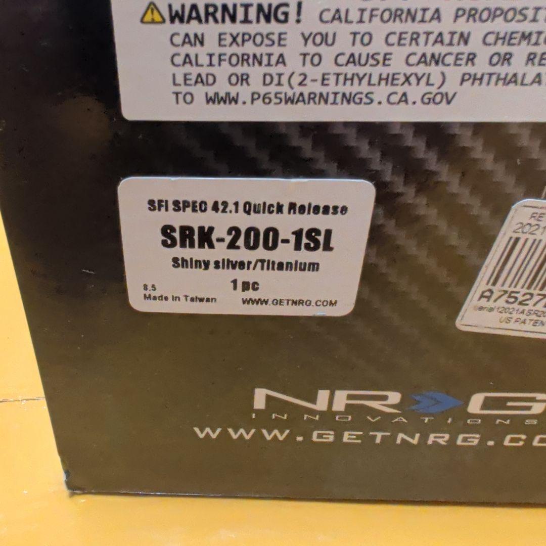 NRG SRK-200-1SL ステアリングハブ SFI認証 シルバー