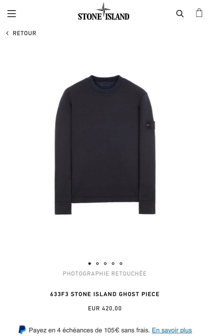 stone  ghost piece スウェット