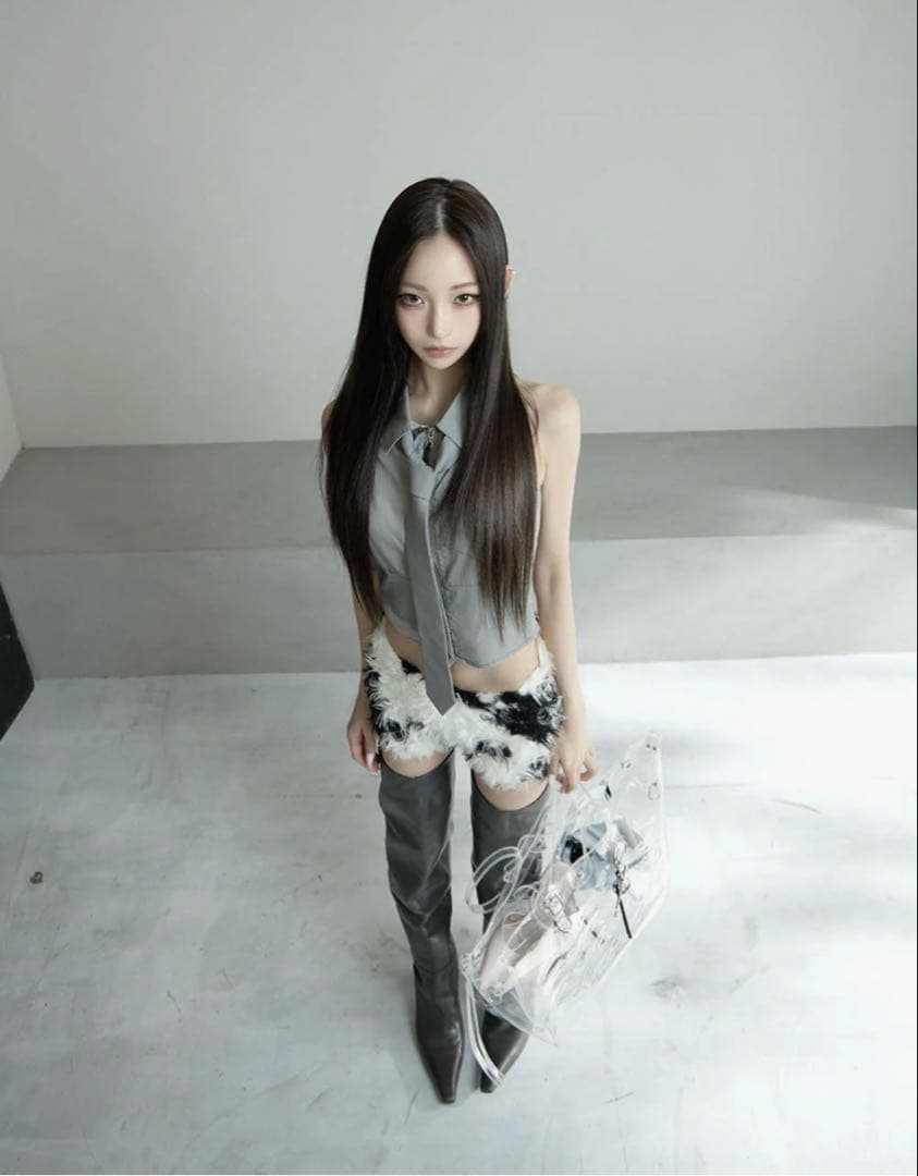 theredthread S ring biker shorts cow カウ