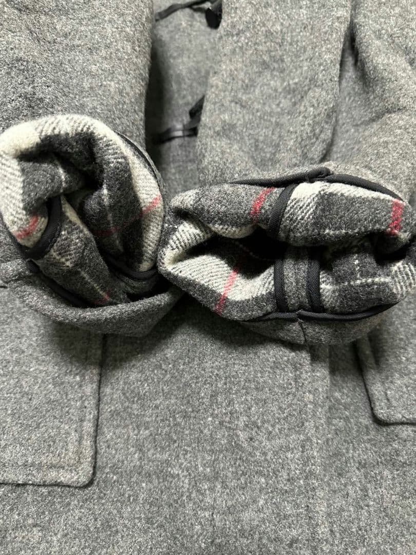 BURBERRY バーバリー ダッフルコート グレー ノバチェック ウール