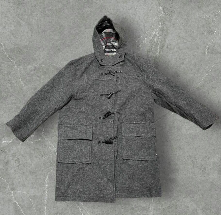 BURBERRY バーバリー ダッフルコート グレー ノバチェック ウール