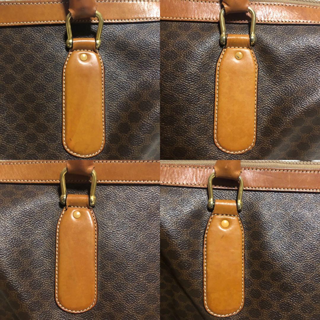 CELINE セリーヌ⭐️ボストンバッグ マカダム柄 レザー PVC