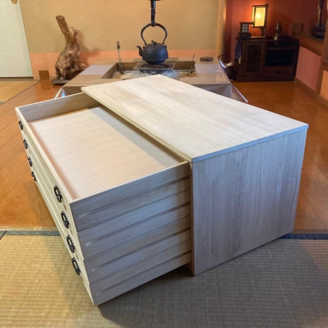 桐 引き出し 箪笥 衣装 ケース チェスト ４段 収納 和風 着物 衣類 木製