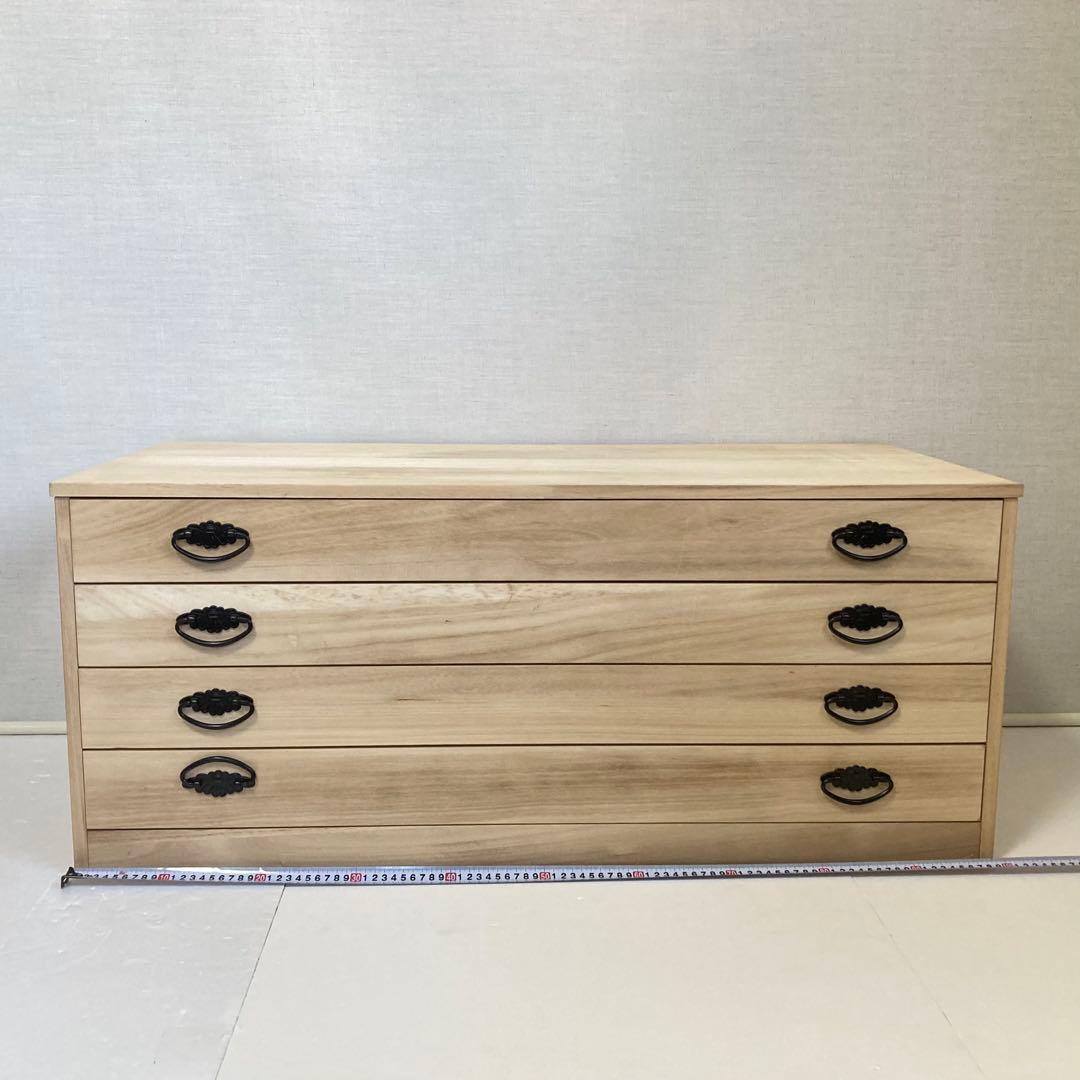 桐 引き出し 箪笥 衣装 ケース チェスト ４段 収納 和風 着物 衣類 木製