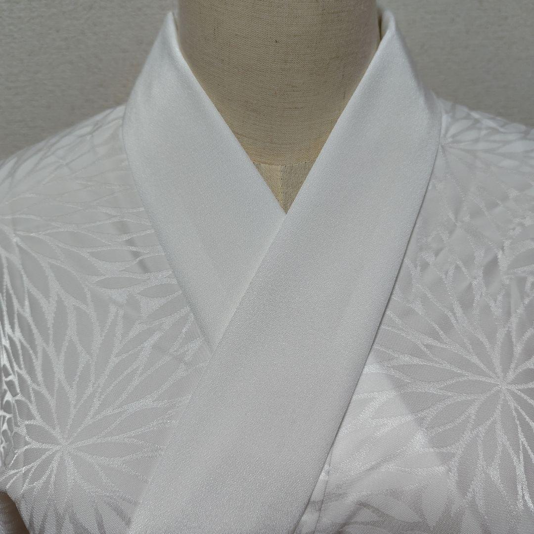 長襦袢　洗える長襦袢　プレタ長襦袢　半衿付　シルック　菊文　礼装　冠婚葬祭　新品