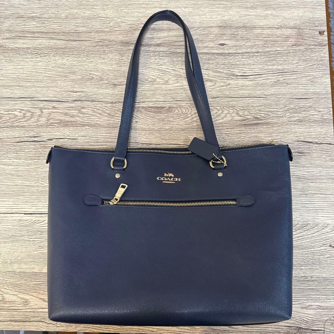 COACH ネイビー ビジネスバッグ